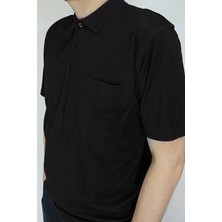 Taniş Erkek Petek Yaka Cepli Düz Baba T-Shirt