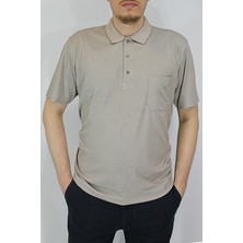 Taniş Erkek Petek Yaka Cepli Düz Baba T-Shirt