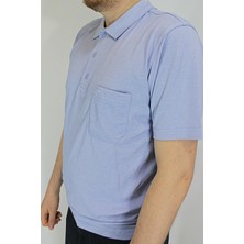 Taniş Erkek Petek Yaka Cepli Düz Baba T-Shirt