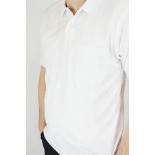 Taniş Erkek Petek Yaka Cepli Düz Baba T-Shirt