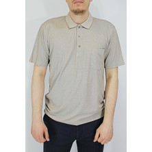 Taniş Erkek Petek Yaka Cepli Düz Baba T-Shirt