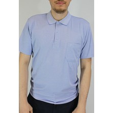 Taniş Erkek Petek Yaka Cepli Düz Baba T-Shirt