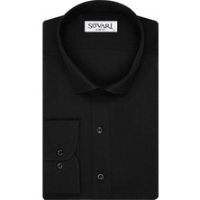 Süvari Slim Fit Siyah Erkek Gömlek