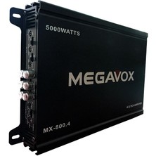 Megavox MX800.4 5000W 4X60W Rms 4 Kanal Oto Amfi