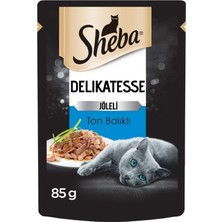 Sheba Delikatesse Ton Balıklı Jöleli Pouch Yetişkin Kedi Yaş Maması 24 x 85 gr