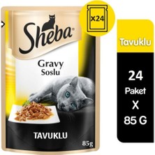 Sheba Pouch Yaş Kedi Maması Tavuklu 85 gr 24'lü