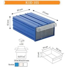Sembol Plastik Sembol 105 Plastik Çekmeceli Kutu 110X170X65MM (20 Adet)