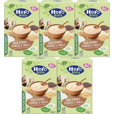 Hero Baby 400 gr Sütlü Peynirli Pekmezli 8 Tahıllı 5'li Set Kaşık Maması