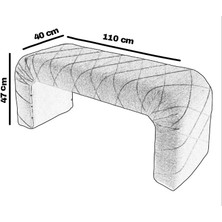 Vavonni Puf Bench 110 cm Kahve