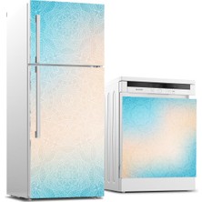 Sticker Art Buzdolabı ve Bulaşık Makinası Beyaz Eşya Sticker Kaplama Soyut Doku