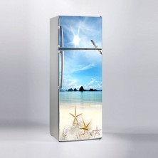 Sticker Art Buzdolabı Sticker Kaplama Dolap Kaplama Etiketi 3D Deniz Manzarası
