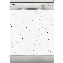 Sticker Art Bulaşık Makinesi Sticker Kaplama Beyaz Eşya Kaplama Renkli Puantiye
