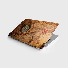 Sticker Art Laptop Sticker Bilgisayar Notebook Pc Kaplama Etiketi Harita Pusula