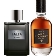 Avon Elite Gentleman In Black ve Wild Country Erkek Parfüm Paketi