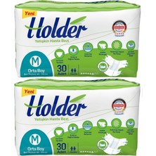 Holder Belbantlı Yetişkin Hasta Bezi Medium 30'Lu Paket 2'Li