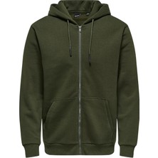 Only & Sons Ceres Life Zip Thr Hoodie Sweat Noos Erkek Haki Sweatshirt 22018684-03