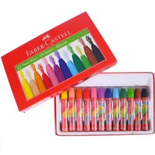 Faber-Castell Faber Castell 12'li Tam Boy Kuru Boya ve 12'li Pastel Boya