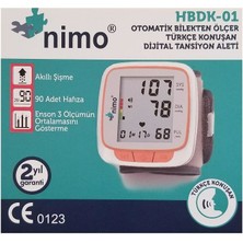 Nimo Hbdk-01 Tam Otomatik Dijital Bilekten Konuşan Tansiyon Aleti