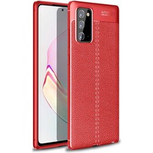 ZORE Galaxy Note 20 Kılıf Zore Niss Deri Desenli Silikon Kılıf