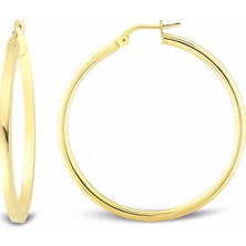 Lilarote Altın Halka Küpe 35 mm