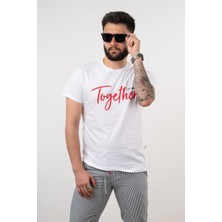 Akçaylar Slimfit Basic Baskılı Penye Erkek T-Shirt