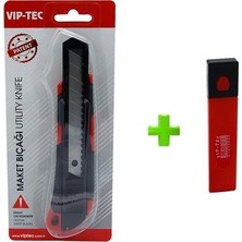 Vip-Tec VT875117K Metal Gövde Maket Bıçağı + Yedek 18 mm 10'lu
