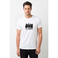 Qivi The Haunting Of Hill House Mug Baskılı Beyaz Erkek Örme Tshirt