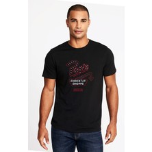 Qivi Riverdale Pops Chocklit Shoppe Open Baskılı Siyah Erkek Örme Tshirt
