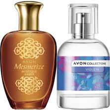 Avon Mesmerize Mystique Amber ve Collections Violeta Kadın Parfüm Paketi