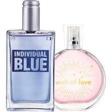 Avon Individual Blue Erkek Parfüm ve Wish Of Love Kadın Parfüm Paketi 150 ml
