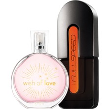 Avon Full Speed Erkek Parfüm ve Wish Of Love Kadın Parfüm Paketi 125 ml