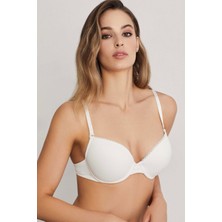 Eros Tulip Badem Yarı Push Up Sütyen Ekru Renk