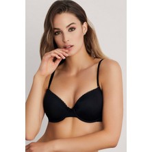 Eros Tulip Badem Yarı Push Up Sütyen Siyah Renk