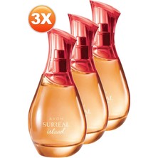 Avon Surreal Island Kadın Parfüm Edt 75 Ml. Üçlü Set