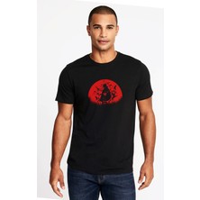 Qivi Uchiha Itachi Baskılı Siyah Erkek Örme Tshirt
