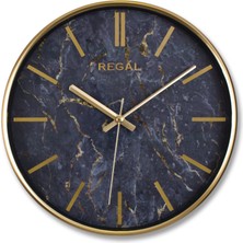 Regal 0250 Gb2 Ince Çerçeve Oniks Mermer Desen Duvar Saati