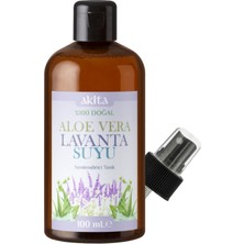 Akita % 100 Doğal Aloe Vera Lavanta Suyu Cam Şişe 100 ml