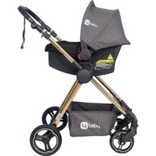 4 Baby Safran Gold Premium Travel Sistem Bebek Arabası AB-500 - Antrasit