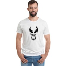 Qivi Venom Baskılı Beyaz Erkek Örme Tişört