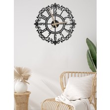 Metalium Concept Dekoratif  Türkçe Rakamlı Ferforje Metal Duvar Saati 45X45CM