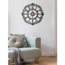 Metalium Concept Dekoratif  Türkçe Rakamlı Ferforje Metal Duvar Saati 45X45CM