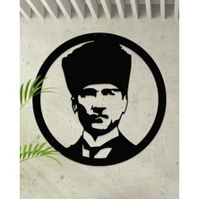 Metalium Concept Dekoratif Metal Duvar Tablosu Atatürk Portresi 60X60CM