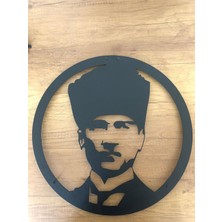 Metalium Concept Dekoratif Metal Duvar Tablosu Atatürk Portresi 60X60CM