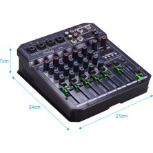 Muslady T6 Taşınabilir 6 Kanallı Mixer (Yurt Dışından)