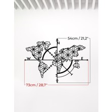 Metalium Concept Dekoratif Metal Duvar Tablosu Yaşam Haritası 73X54CM
