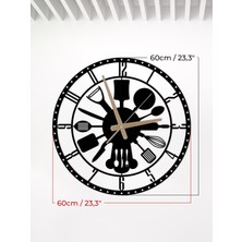 Metalium Concept Dekoratif Türkçe Rakamlı Metal Duvar Saati 60X60CM
