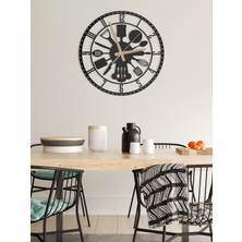 Metalium Concept Dekoratif Türkçe Rakamlı Metal Duvar Saati 60X60CM