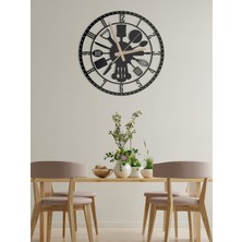 Metalium Concept Dekoratif Türkçe Rakamlı Metal Duvar Saati 60X60CM
