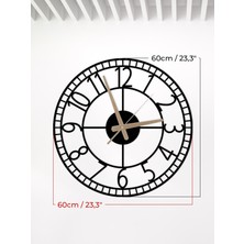Metalium Concept Dekoratif Türkçe Rakamlı Metal Duvar Saati 60X60CM