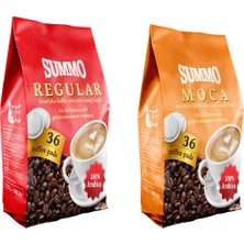 Summo Senseo 1 Adet Regular ve 1 Adet Moca Avantaj Paketi Pad Kahve Kapsülü 2 x 36 Pod 72'li